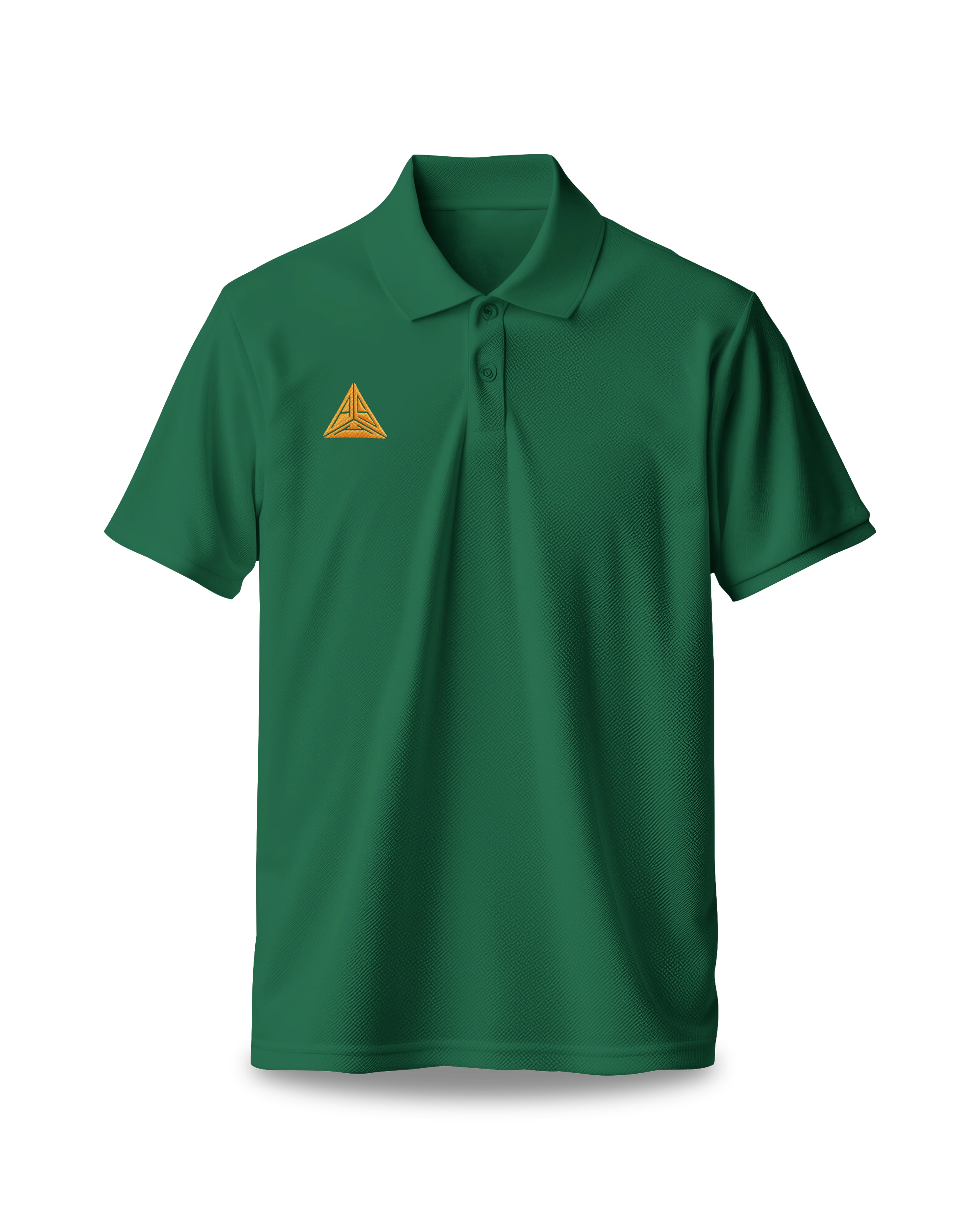 Ashluxe Triangle Logo Lightweight  Polo  Green